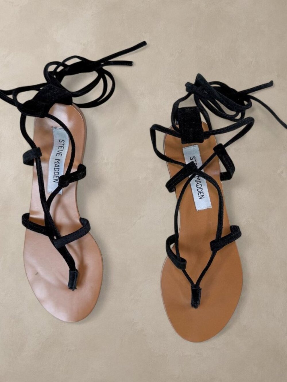 Steve Madden Werkit Black Suede Gladiator Sandals | 6.5